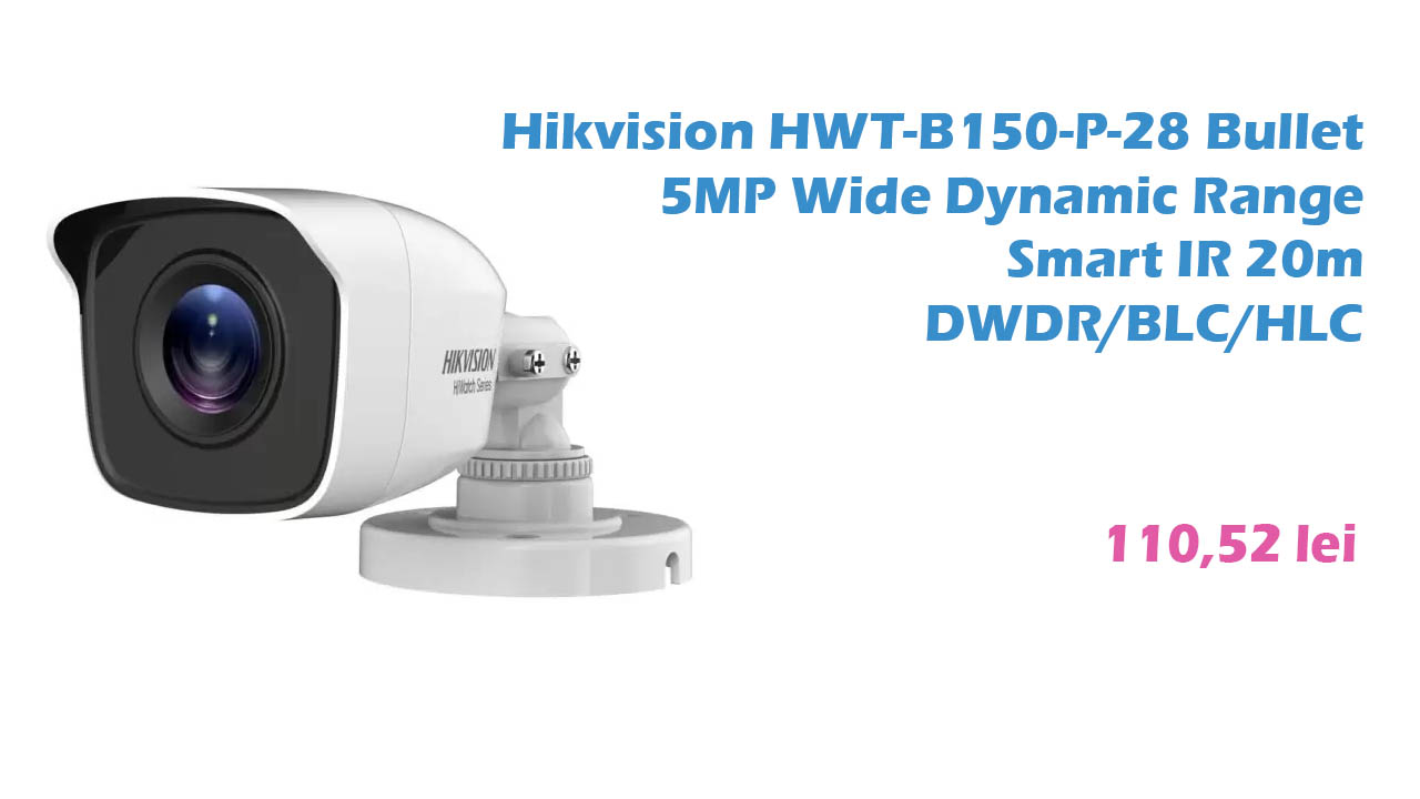 Kit sistem supraveghere 4 camere exterior Hikvision turbo hd